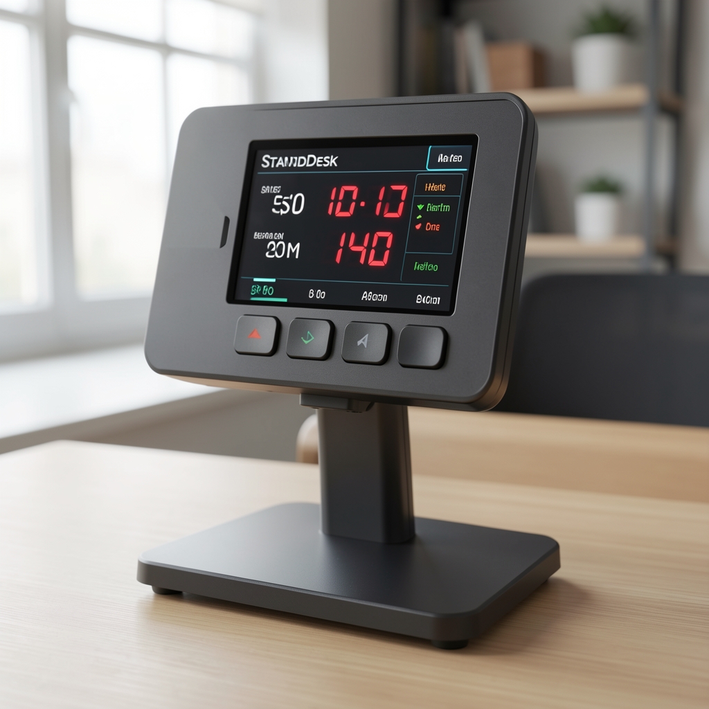 Panel de control digital del escritorio StandDesk SD-Pro 140 con 4 botones de memoria y display LED de altura en centímetros